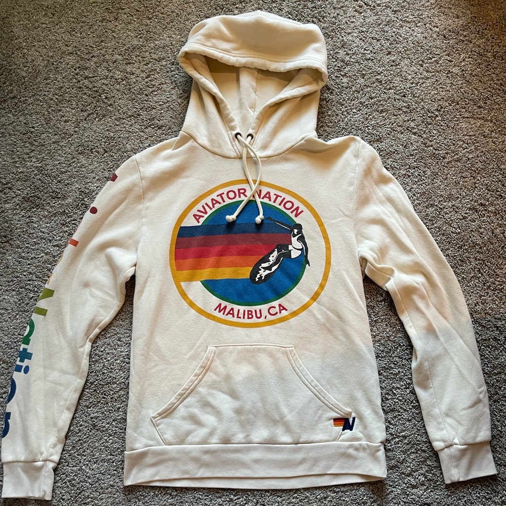 Aviator Nation cream color sweatshirt